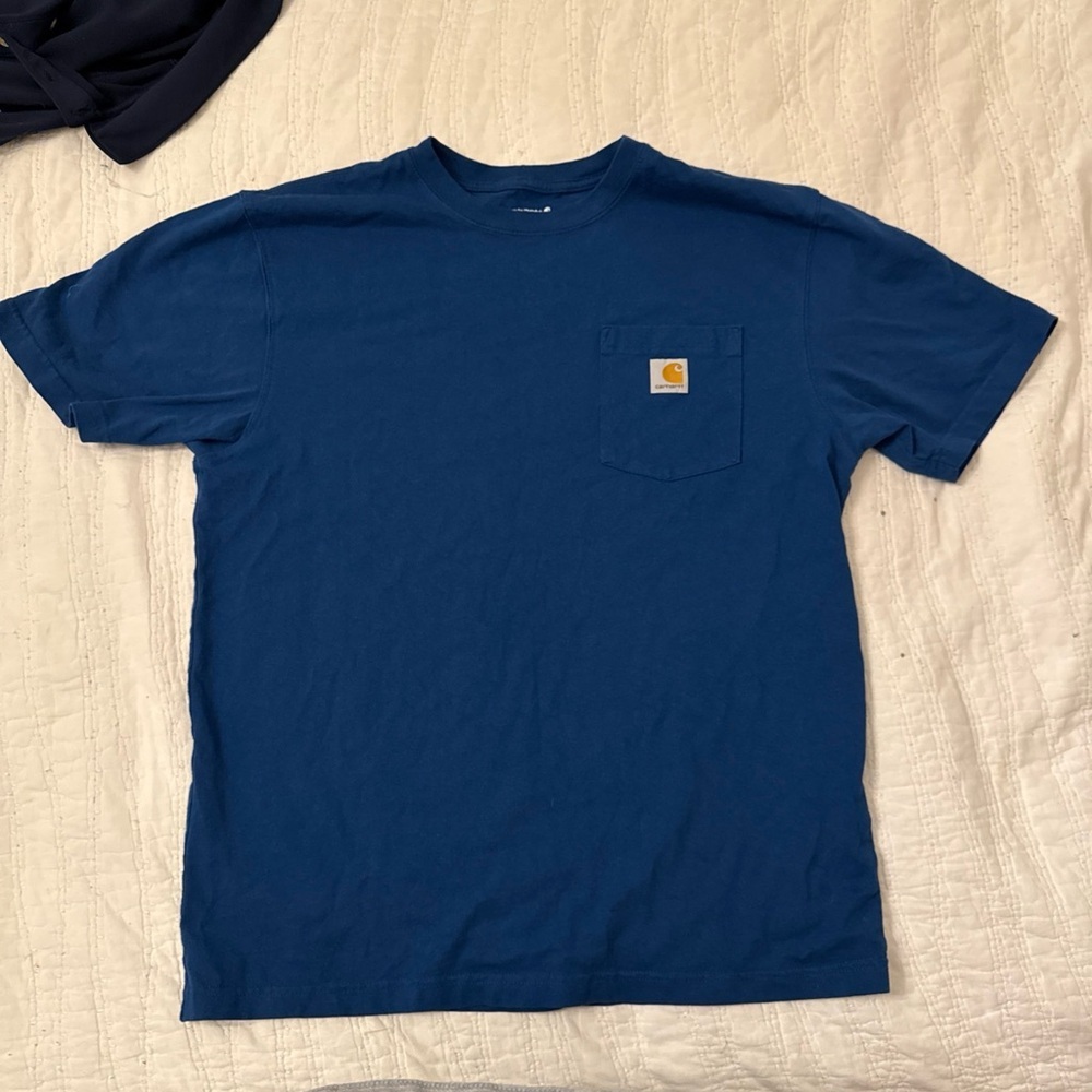 Carhartt Men's Classic Blue Tee with Pocket man’s medium